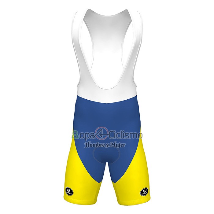 Sport Vlaanderen-Baloise Ropa Ciclismo Culotte Largo 2022 Hombre Mangas Largas Azul AMarillo